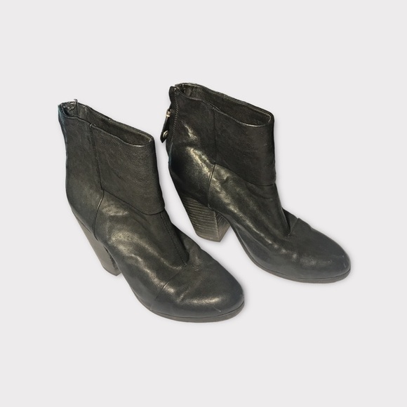 Rag And Bone women’s leather Black Boots 37 - Picture 1 of 6
